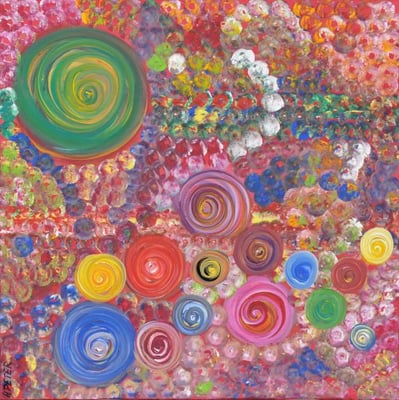 Bild Nr. 112, Format 60/60, Abstrakte Rosen, Preis Fr. 575.00