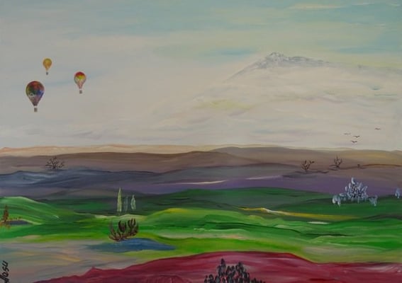 Bild Nr. 263, Format 70/50, Ballonflug, Fr. 570.00, in Ausstellung Hotel Schweizerhof, Sils-Maria
