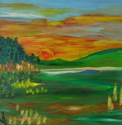 Bild Nr. 280, Format 30/30, Romantischer Abend, Preis Fr. 240.00