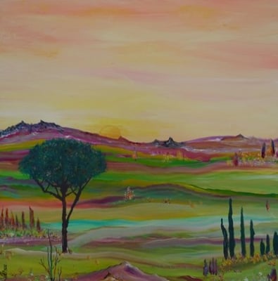 Bild Nr. 211, Format 50/50, Einsame Pinie, Preis Fr. 500.00