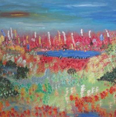 Bild Nr. 120, Format 60/60, Labyrinth zum See, Preis Fr. 480.00