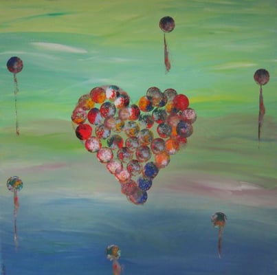 Bild Nr. 118, Format 60/60, Herzhafte Fröhlichkeit, Preis Fr. 520.00