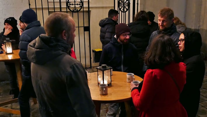 Nach der Christmette.