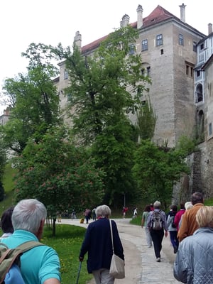 Montag: Aufstieg zum Schloss in Krumau