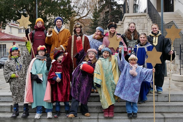 Montag (dritter Tag), Gruppenfoto der 4 Sternsinger Gruppen