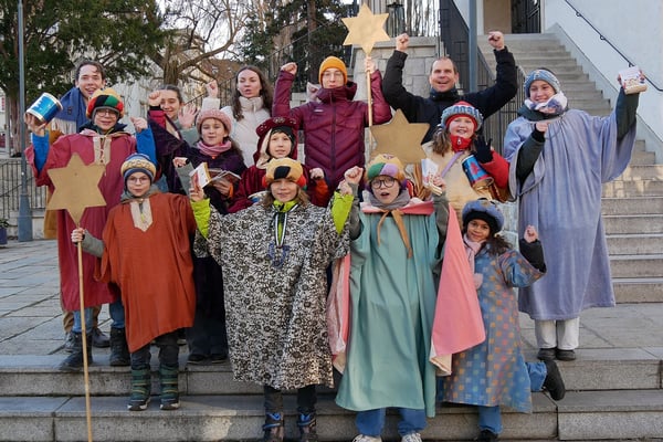 Sonntag (zweiter Tag), Gruppenfoto der 3 Sternsinger Gruppen