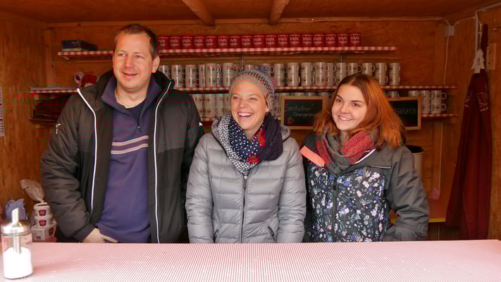 Punschhütten Team am ersten Adventsonntag 