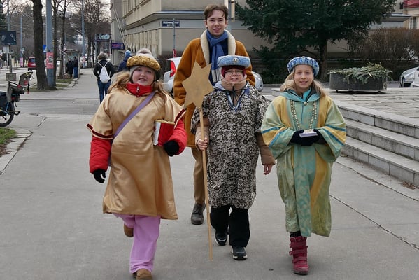 Dienstag (vierter Tag), erste Sternsinger Gruppe