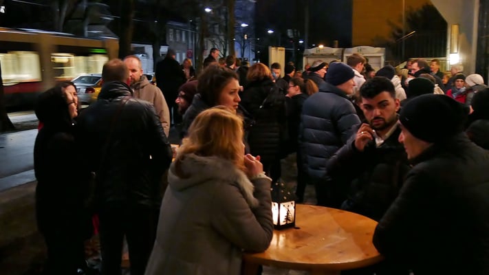 Nach der Christmette.