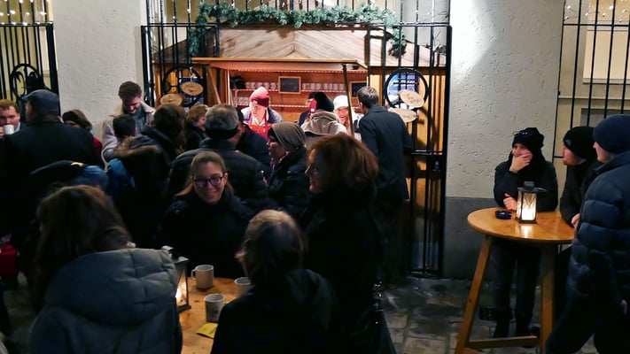 Nach der Christmette.