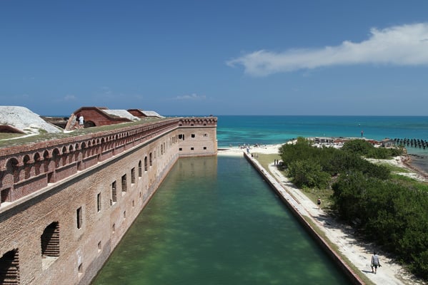 Die Festungsmauern trotzen den Naturgewalten
