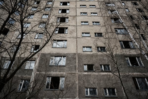 One of the buildings where stalkers furnished and set their apartments. Usually they settle on the highest floors, to avoid unwanted encounters with animals like wolves, bears and mooses going around at night