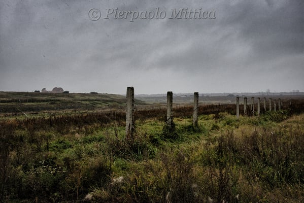 What remains of the fences that would prevent access to the Techa River, evacuated and contaminated village of Muslyumovo