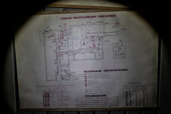 The bunker map. This bunker could hold up to 400 people
