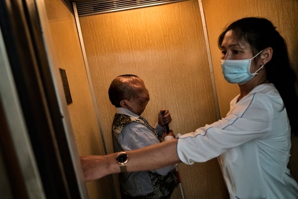 Berik Syzdykov at his internat in Semey. Berik was born with anomalies after his mother was exposed to radioactive fallout while pregnant. He was living in the heavily contaminated village of Znamenka, situated on the border of the polygon.