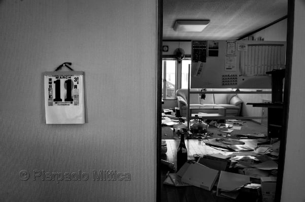 Abandoned house, Futaba city, Fukushima "No-Go Zone", Japan.