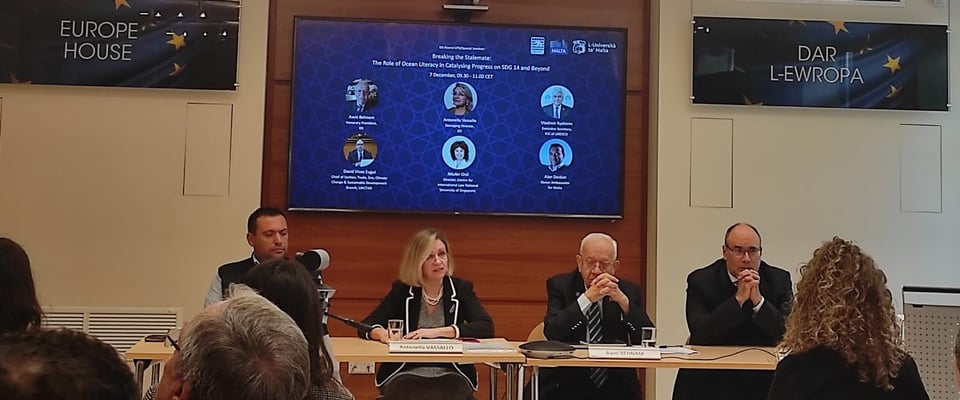 L-R: Alan Deidun, A Vassallo, A Behnam and D Vivas Eugui