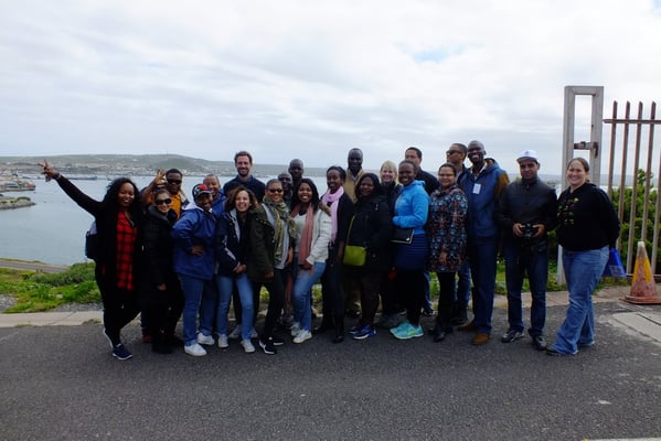Group photos of participants & staff at the Port of Saldanha
