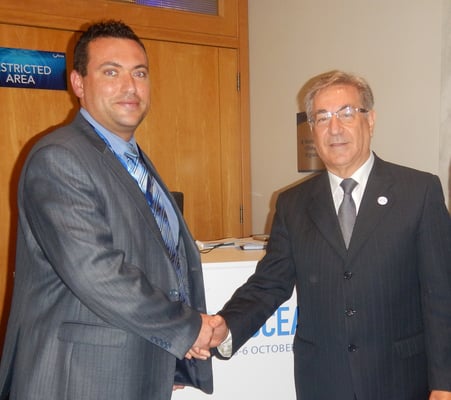 L-R: Prof Alan Deidun, Karmenu Vella. Photo credit: A. Deidun