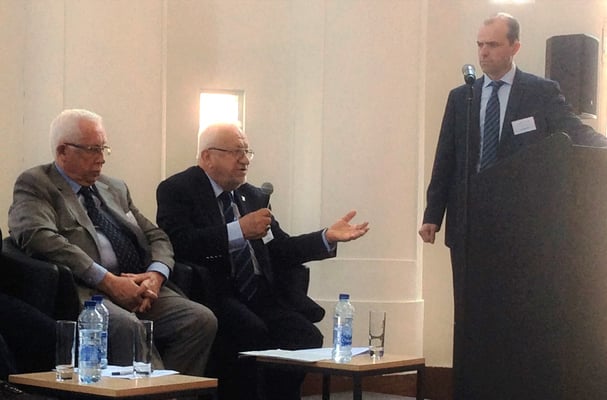 L-R: Dr Iouri Oliounine, Dr Awni Behnam and Panel Moderator Dr Niall McDonough. Photo Credit: A. Vassallo