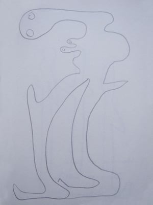 Artist: Roger Hose | "Woman at Park" | 2011 | Paper and Pencil | H:300 x W:200mm | Price: $175.00