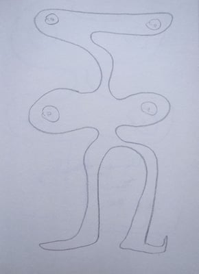 Artist: Roger Hose | "Woman Standing" | 2011 | Paper and Pencil | H:300 x W:200mm | Price: $175.00