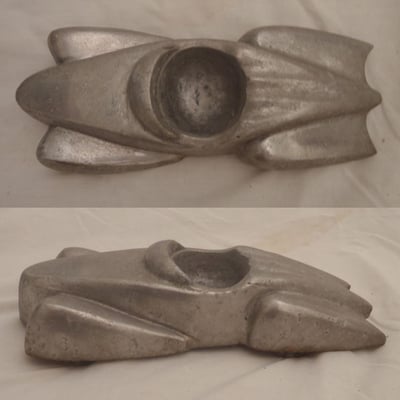 Cast Aluminium Car Ashtray | Mid 20th Century | H:55 x W:230 x D:10mm | Price: $450.00