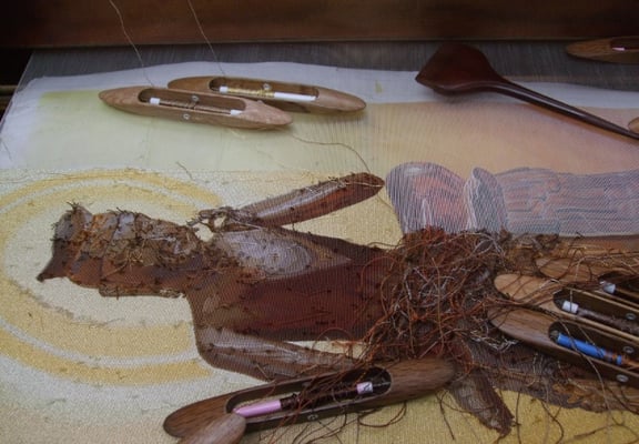 つづれ織りは絵画のような表現も行えます