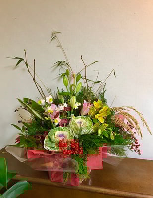 お正月花のアレンジメント発送