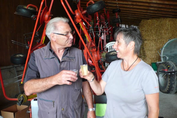 Auch die Helfer haben Durst.