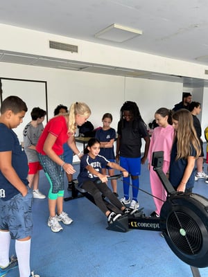 Séance d'ergomètre pour les élèves de l'A.S. Risso