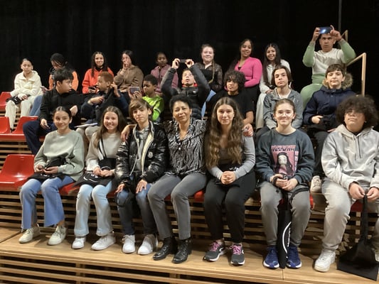 Les élèves avec leur professeure Mme Mancini