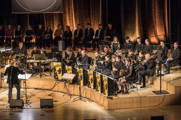 Die Dresden Bigband in voller Blüte. Foto: Karla Klotzsch