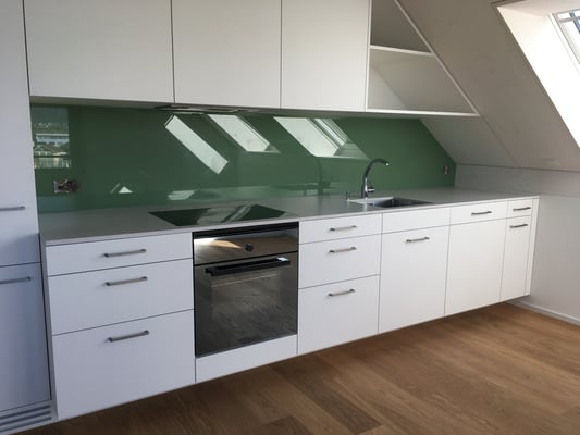 Küchenrückwand tannengrün - glänzend