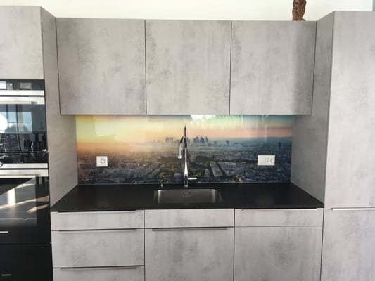 Küchenrückwand Fotodruck "Paris" - glänzend