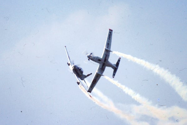 Patruille Martini - 3x Pilatus PC-7 - HB-HMA - c/n 519 + HB-HMB - c/n 520 + HB-HMC - c/n 521