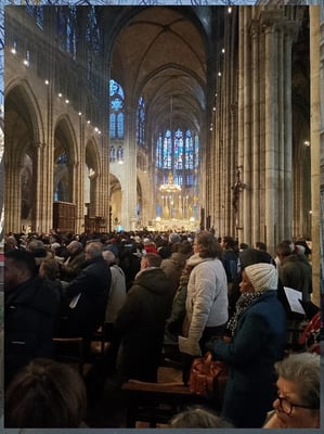 Photo de ma place et sur la gauche je suivais tous les détails grâce à un écran