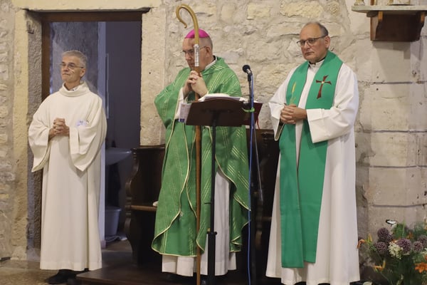 Frère Jacques, Mgr Guellec, Père Serge  (c) JDR