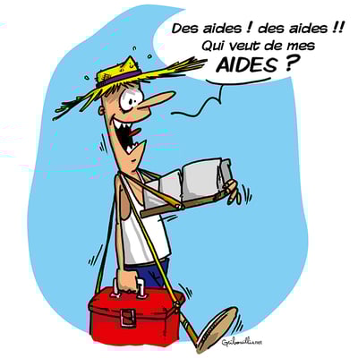 Illustration de presse vendeur de plage