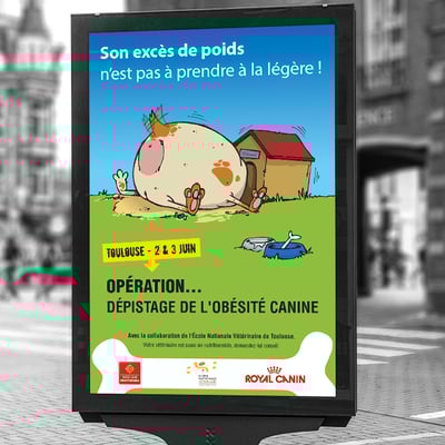 Affiche Dépistage de l'obésité canine - Royal Canin