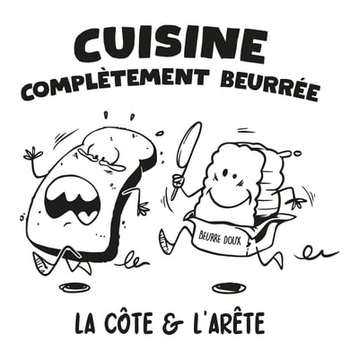 Illustration Beurre cartoon course poursuite