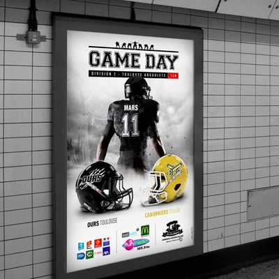 Affiche Ours de Toulouse Football Américain