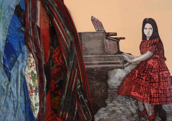 Die Klavierspielerin  - 70 x 100