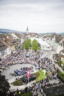 Place du marché à Bulle