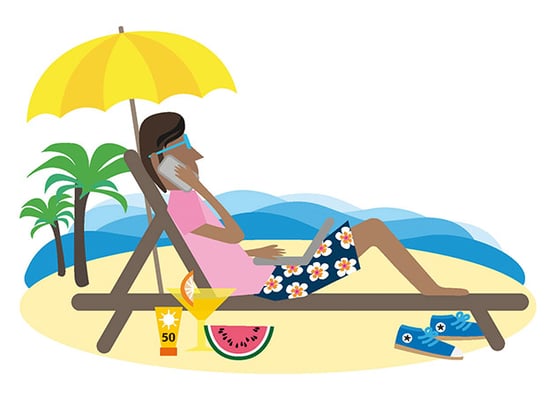 Illustration von Anja Piffaretti, creative-island.ch: Generationenvielfalt, Arbeitsplatz, Arbeitszeitmodelle, neues Timemanagement