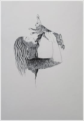 Bleistift auf Papier, 21 cm x 29,7 cm, - 2018 - " Natur "