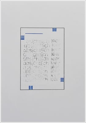 Bleistift, Farbstift auf Papier, 21 cm x 29,7 cm, - 2024 ( " Packungsbeilage / Beipackzettel - absichtlich leer " )