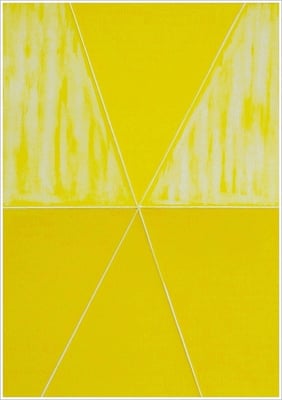 21 cm x 29,7 cm - Kadmiumgelb - Farbstift auf Papier - 2020 - ( " DNA - Farben-Chakren " )