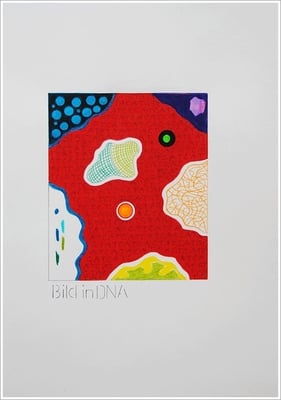 Aquarellfarbstift, Bleistift, Pigmenttinte-Liner auf Papier, 21 cm x 29,7 cm, - 2021 ( " Bilder in DNA gespeichert " )