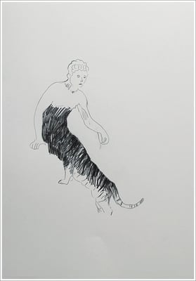 Bleistift auf Papier, 21 cm x 29,7 cm, - 2018 - " Natur "